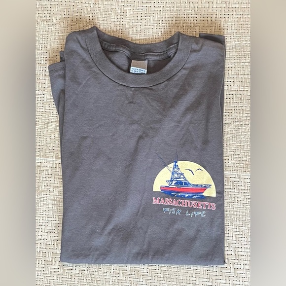 2 Gildan Massachusetts Heavy Cotton T-shirts Size S - Picture 9 of 11